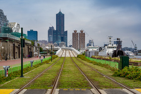 台湾高雄轻轨道路背景图片