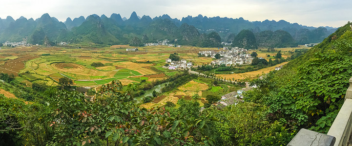 贵州万峰林景区风光全景背景图片