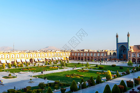 伊朗清真寺伊斯法罕广场背景