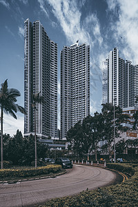 云社区香港小区居民楼背景