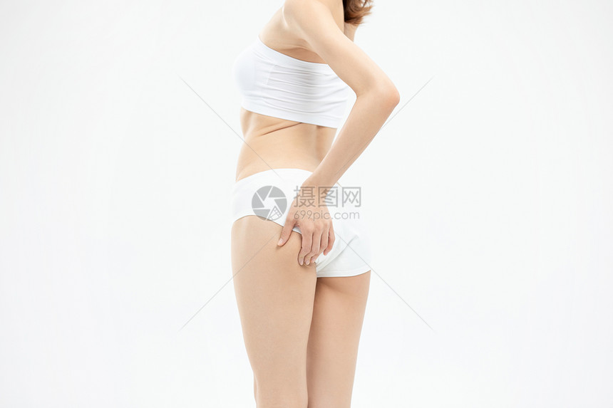 女性纤体瘦身特写图片