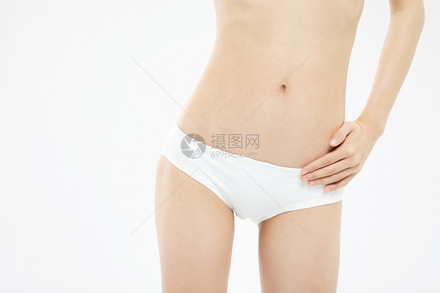 女性纤体瘦腰特写图片