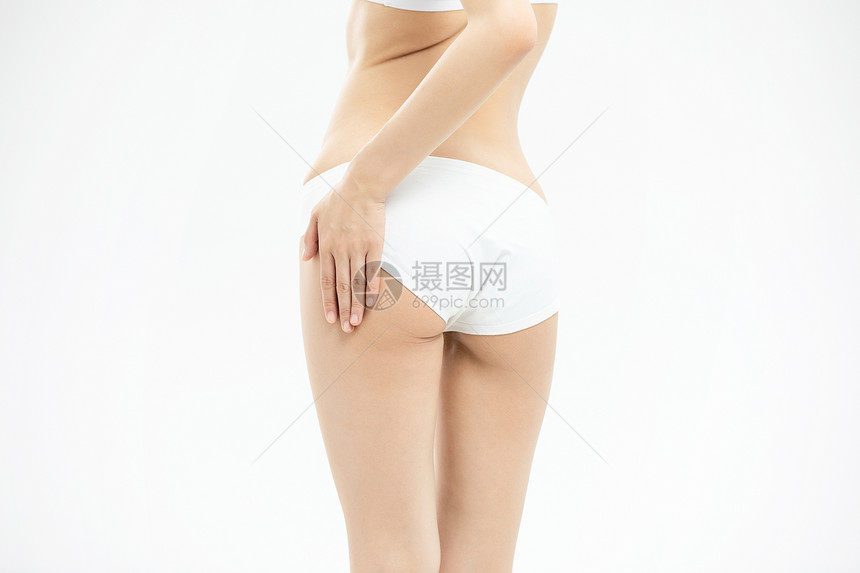 女性纤体瘦身特写图片