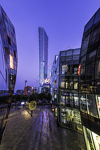 北京三里屯的夜景背景图片