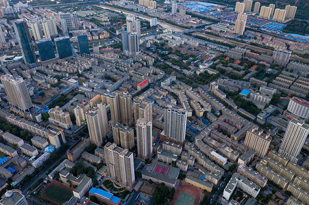 青海省西宁市西宁市航拍夜景背景