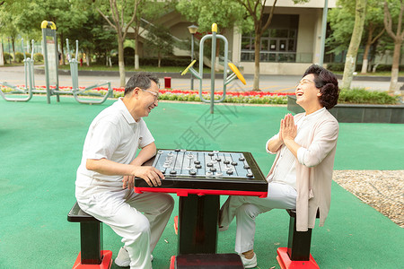 重阳节创意老年人下棋背景