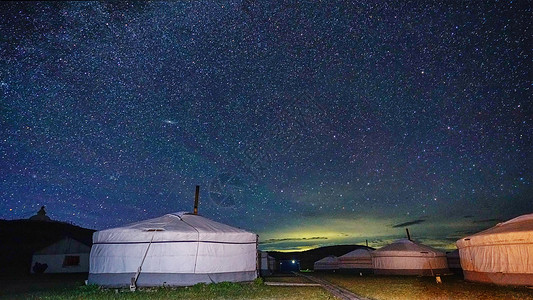 蒙古国璀璨星空背景图片