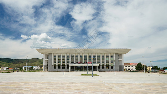 普哈拉蒙古国哈拉和林行政大楼背景