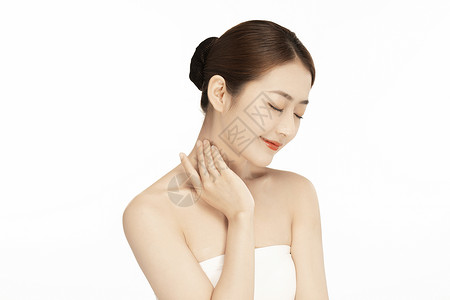 护颈仪女性美容护肤保养背景