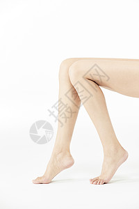 光滑腿女性光腿展示特写背景