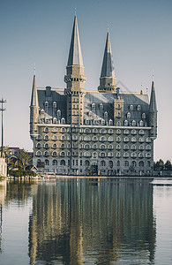 河北美术学院-欧洲城堡背景图片