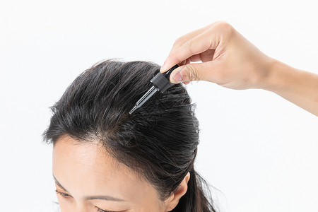 中年女性发型中年女性头皮护理背景