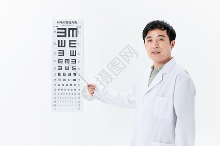 眼科医生检查视力背景图片