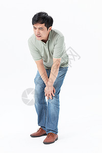 中年男性膝盖疼痛图片
