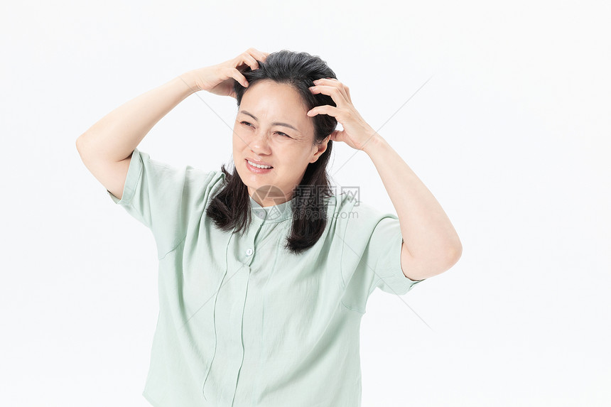 中年女性头疼图片