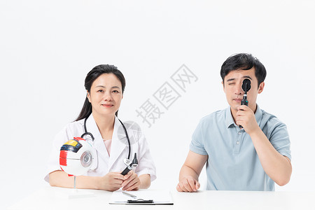 医生病人测视力图片
