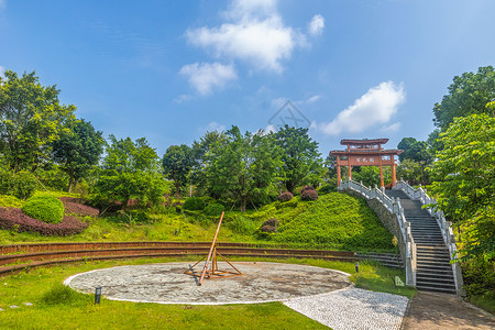 小山阿久志神社百色园林风光背景
