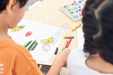 暑假绘画班相关人物素材儿童暑假居家画画背景