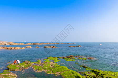 青岛八大关夏季海滨风光自然风光高清图片素材