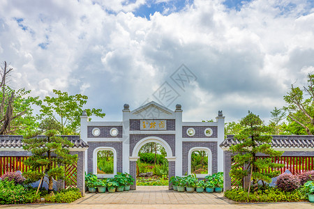 玉水寨景区玉林园林风光背景