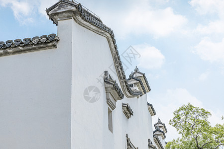 中国风院墙中式建筑背景