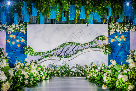 室内婚礼布景背景图片