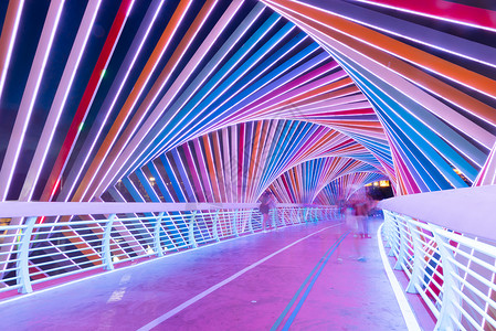 青岛城市风光彩虹桥西海岸高清图片素材