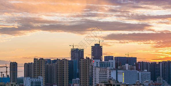 深圳市龙华新区城市夕阳美景图片