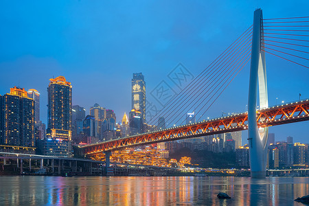 雾都重庆重庆嘉陵江岸夜景背景