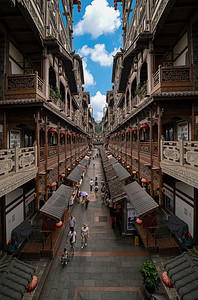 古商业街重庆地标洪崖洞商业街背景