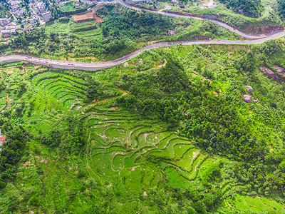 鼓山福州鼓岭茶园航拍背景