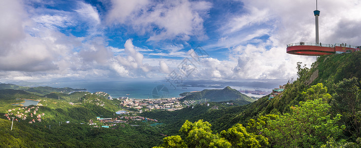 东部湾深圳东部华侨城景区自然风光背景