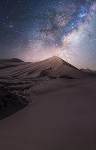 沙漠大海沙丘星辰背景