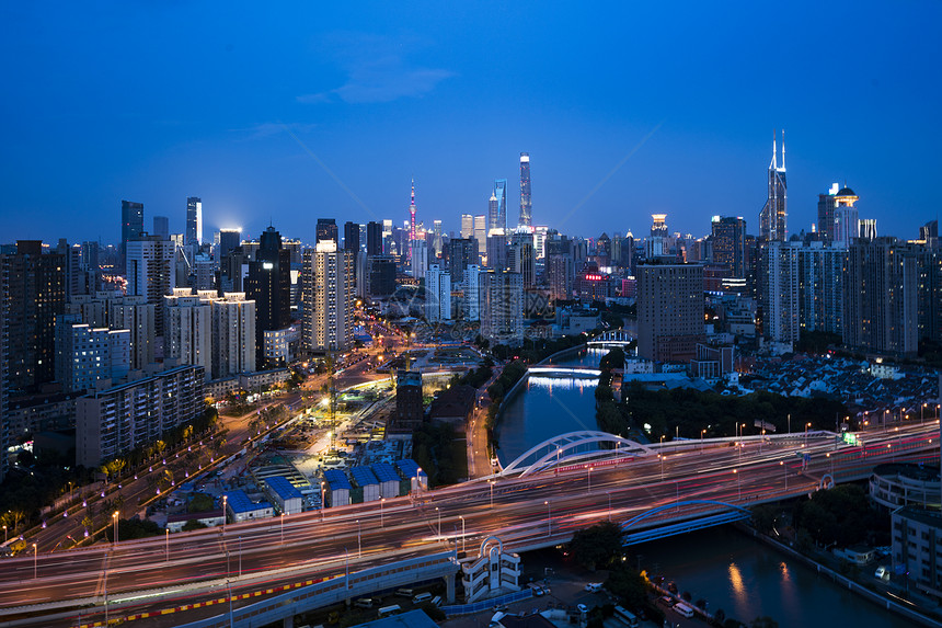 上海城市高架桥风光图片