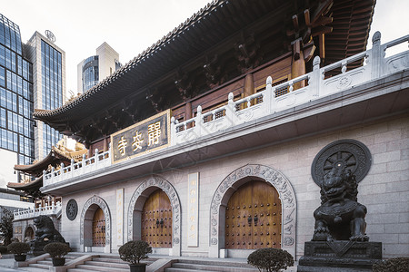 上海静安寺背景