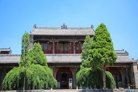 山西张壁古堡二郎神庙传统建筑高清图片素材