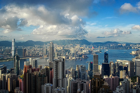 香港太平山顶风光背景图片