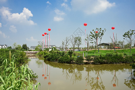 上海奉贤吴房村背景图片
