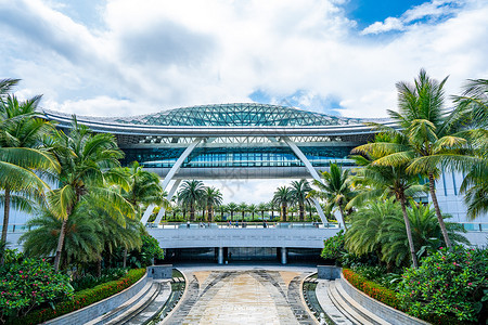 海南三亚免税店建筑背景图片