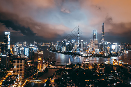 上海城市夜景陆家嘴高清图片素材