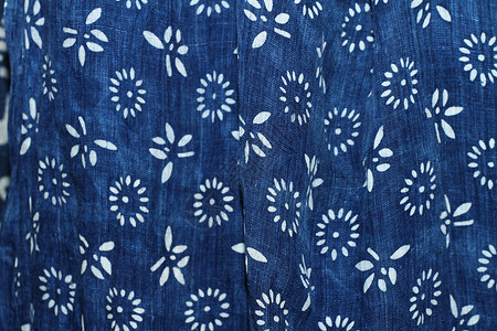 蓝花布传统印染背景