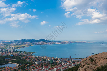 山东威海石岛湾背景