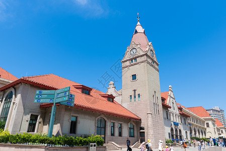 青岛火车站山东青岛站高清图片