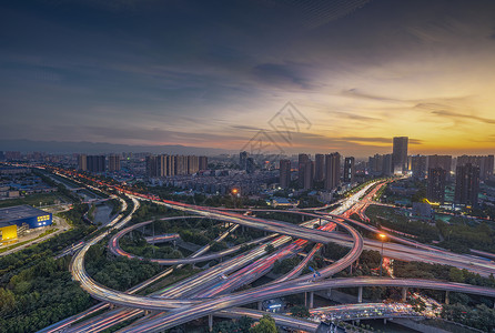 西安立交桥道路背景图片