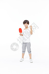 乒乓球少年加油手势背景