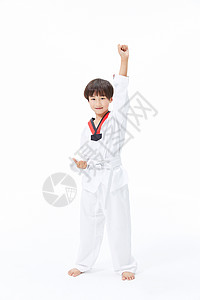 儿童体育运动跆拳道男孩背景
