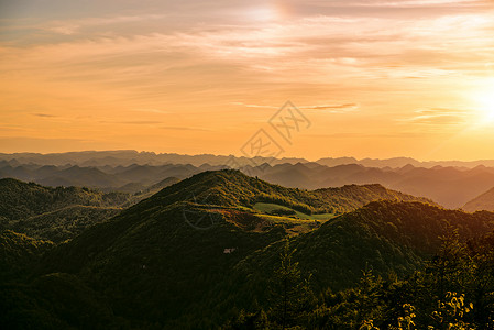 山川背景素材山川夕阳风光背景