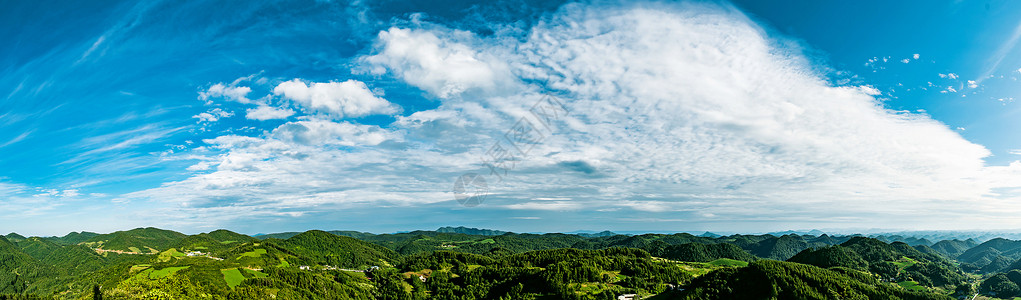 合成山恩施山川云朵全景图背景