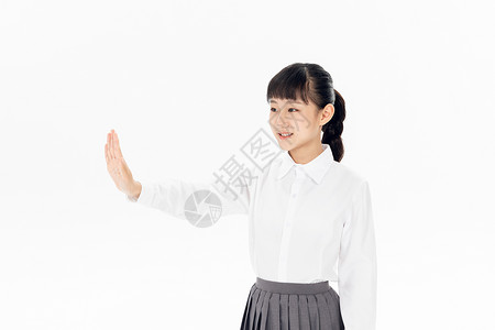 中学生女孩禁止手势图片
