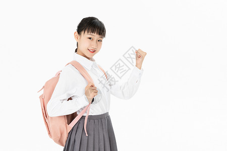 中学生女孩加油图片